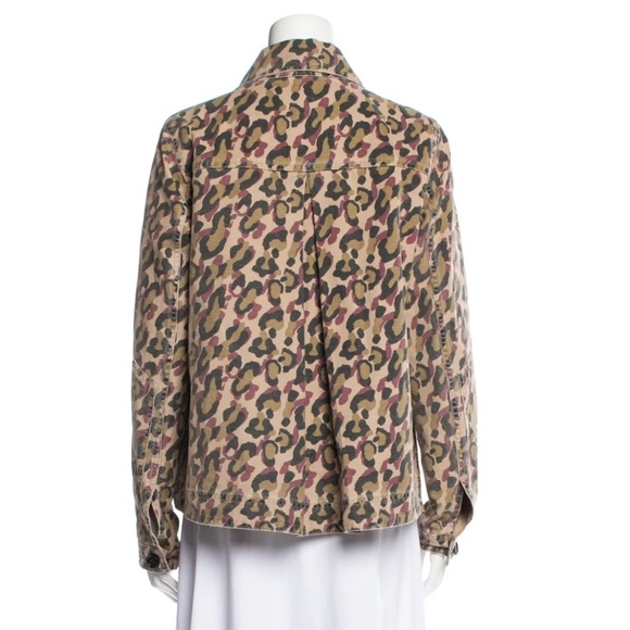 Veronica Beard Animal Print Denim Jacket size medium - Picture 3 of 3